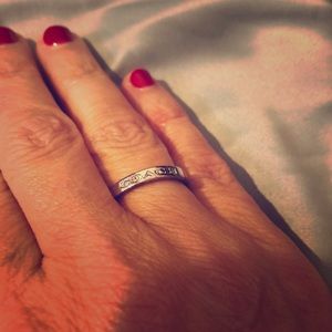 COACH silver plated band, size 7